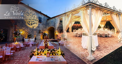 Luxury location dove Le Voilà organizza eventi e servizi di catering e banqueting.